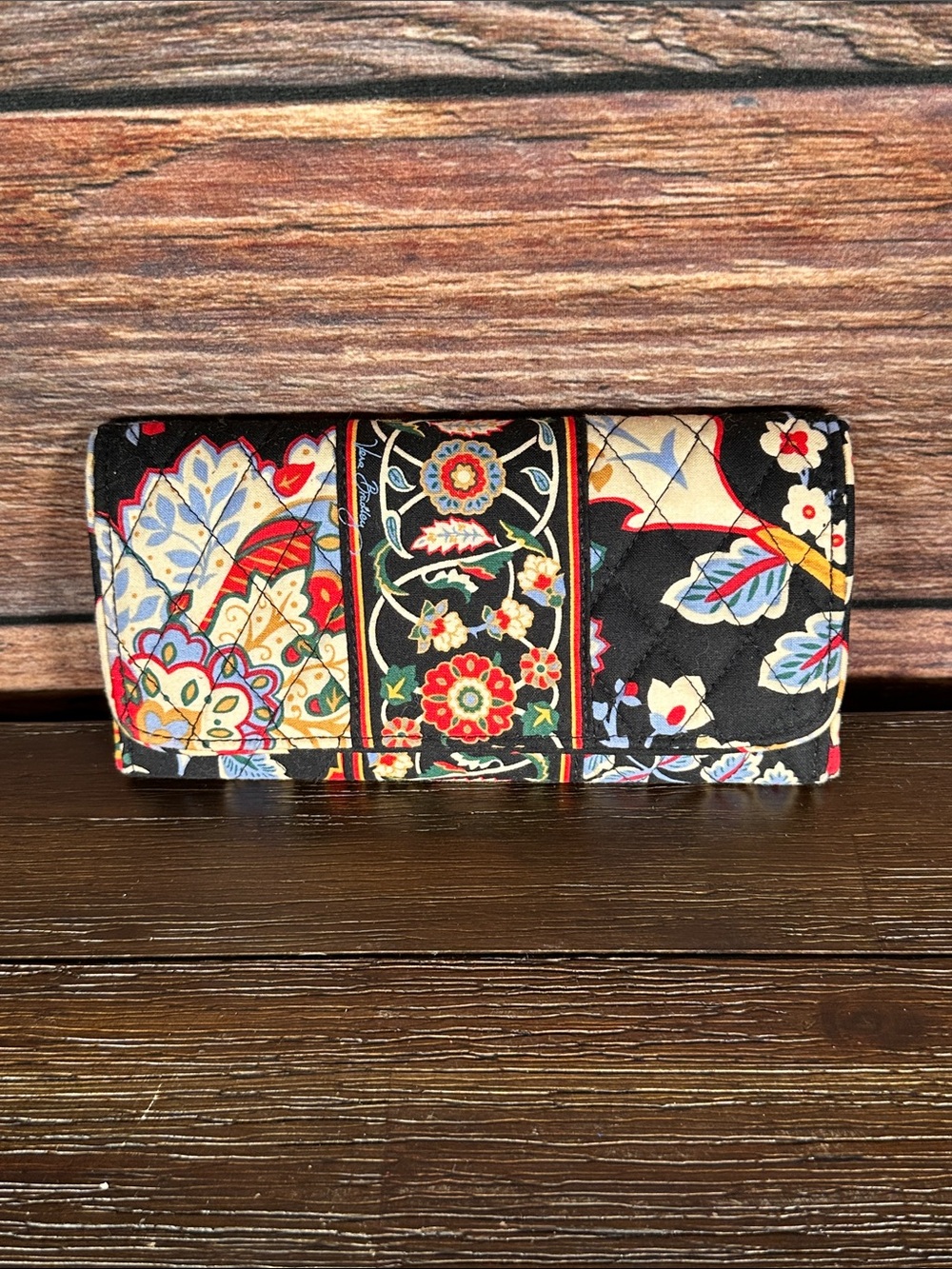 Vera Bradley "One for the Money" wallet in retired Versailles floral pattern